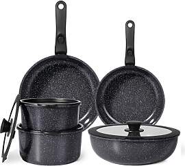 GiPP Topfset mit Abnehmbarer Griff, 11-Teilig Topf 