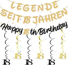 Girlande 18. Geburtstag Mädchen Junge - 42