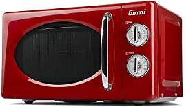Girmi FM21 Kombi-Mikrowelle, 20 Liter, Stahl, Rot.