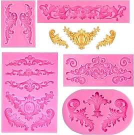 GIUSOBG 5-teilige Fondant Formen Silikon, Barock