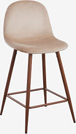 Glamm-hocker Aus Samt Braun Weizen & ↑65 Cm