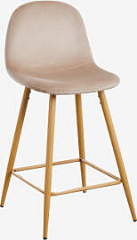 Glamm-hocker Aus Samt Braun Weizen & ↑65 Cm