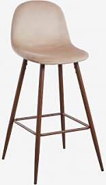 Glamm-hocker Aus Samt Braun Weizen & ↑75 Cm