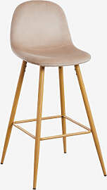 Glamm-hocker Aus Samt Braun Weizen & ↑75 Cm