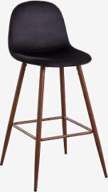 Glamm-hocker Aus Samt Schwarz & ↑75 Cm & 