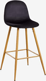Glamm-hocker Aus Samt Schwarz & ↑75 Cm & 