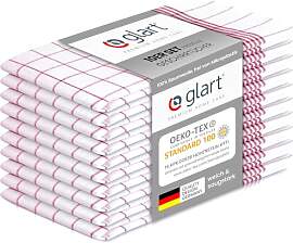 Glart 48KR1 Geschirrtücher 10er Set 50x70 cm rot