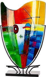 Glas Art Bodenvase Milano - Glas - Mehrfarbig