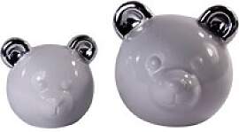 Glas-Art Deko-Figur silber Keramik