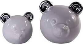Glas-Art Deko-Figur silber Keramik