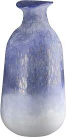Glas Art Vase Azur - Glas - blau matt - Höhe 37cm 