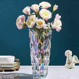 Glas Blume Vase, 24cm hohe Moderne Minimalistische 