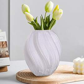 Glas Blume Vase, 24cm hohe Moderne Minimalistische 