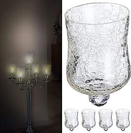 Glasaufsatz 5er Set für Kerzenleuchter │ 7x10cm 