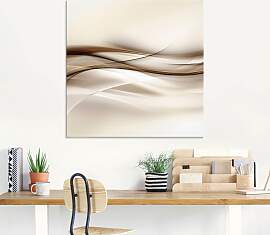 Glasbild ARTLAND "Braune abstrakte