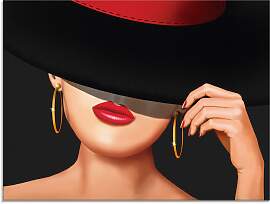 Glasbild ARTLAND "Die Lady von der