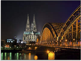 Glasbild ARTLAND "Kölner Dom mit