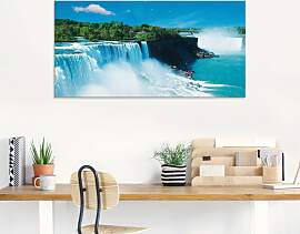 Glasbild ARTLAND "Niagara", blau (farbe