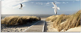 Glasbild ARTLAND "Nordseestrand auf Langeoog