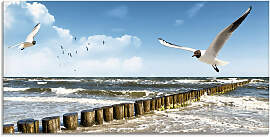 Glasbild ARTLAND "Ostsee", blau (farbe