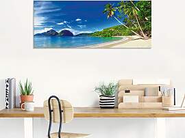 Glasbild ARTLAND "Paradies", blau (farbe 