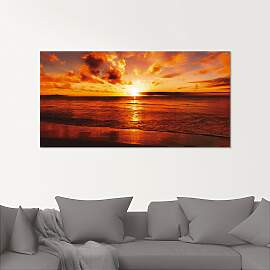 Glasbild ARTLAND "Schöner Sonnenuntergang