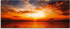 Glasbild ARTLAND "Sonnenuntergang am