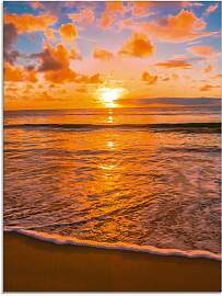 Glasbild ARTLAND "Sonnenuntergang am