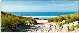 Glasbild ARTLAND "Strand mit Sanddünen und