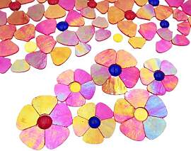 Glasblumen-Mosaikfliesen, 2 Größen,