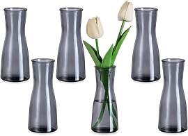 Glasseam Glas Kleine Vasen für Tischdeko: Grau