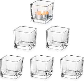 Glasseam Klar Teelichthalter Glas Satz von 6,