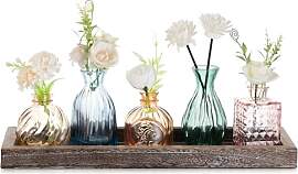 Glasseam Kleine Vasen Glas für Zuhause: 5 Mini