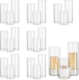 Glasseam Windlicht Glas Glaszylinder für Kerzen: