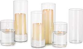 Glasseam Windlicht Glas Glaszylinder für Kerzen: