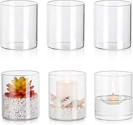 Glasseam Windlicht Glas Glaszylinder für Kerzen: