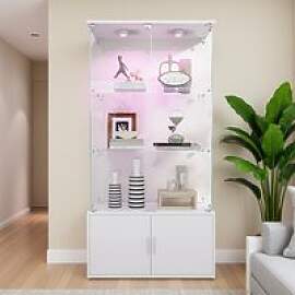 Glasvitrine mit LED, Standvitrine für Sammlungen