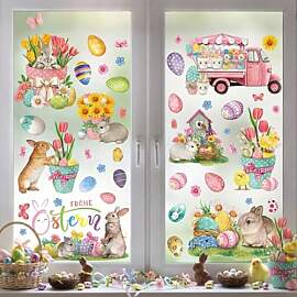 Gleemix Fensterbilder Ostern Selbstklebend, 9