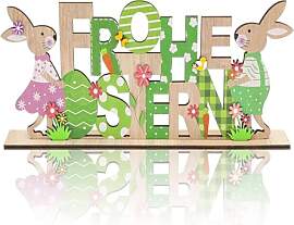 Gleemix Holz Ostern Aufsteller, Osterdeko Tisch