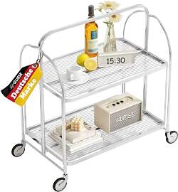 GLIESE Servierwagen Klappbar Mit Rädern,2 Tier