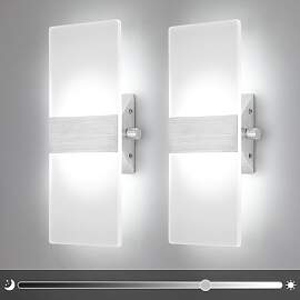 Glighone 2 Stücke Wandleuchte Innen LED Modern