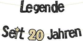 Glitzer 20. Geburtstag Banner, Legende Seit 20