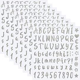 Glitzer Buchstaben und Zahlen Aufkleber - 8