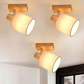 Glitzerlife Deckenleuchte Holz Deckenstrahler 1