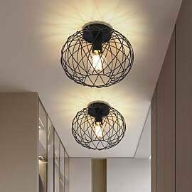 Glitzerlife Deckenleuchte Schwarz Flurlampe Metall 