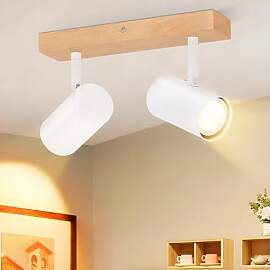 Glitzerlife Deckenstrahler 2 Flammig Holz