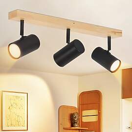 Glitzerlife Deckenstrahler Holz Deckenlampe