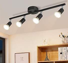 Glitzerlife LED Deckenstrahler Schwarz 4 Flammig - 
