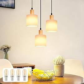 Glitzerlife Pendelleuchte Holz Esstischlampe