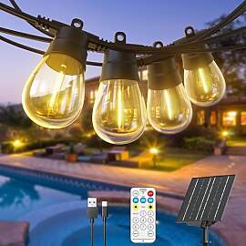 GlobaLink Lichterkette Außen Solar, 10+1 LED